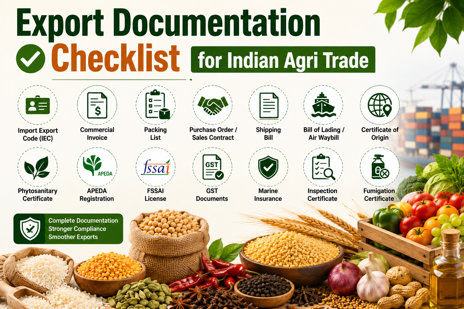 Export Documentation Checklist for Indian Agri Trade